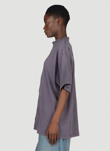 Medium-Fit Logo Print T-Shirt Balenciaga Medium-Fit Logo Print T-Shirt Purple bal0254016