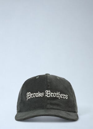 Brain Dead x Brooks Brothers Logo Motif Baseball Cap Grey brb0162005