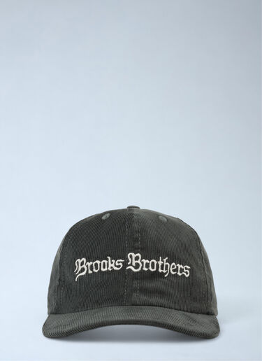 Logo Motif Baseball Cap Brain Dead x Brooks Brothers Logo Motif Baseball Cap Grey brb0162005