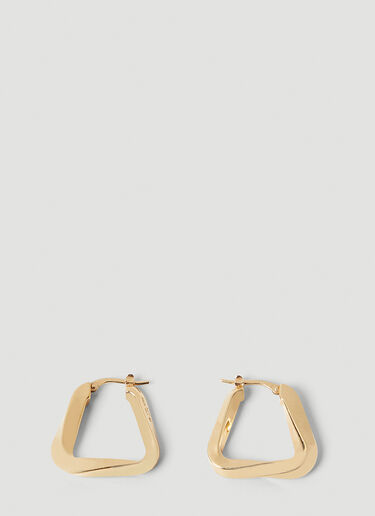 Bottega Veneta Triangle Cord Earrings Gold bov0249113