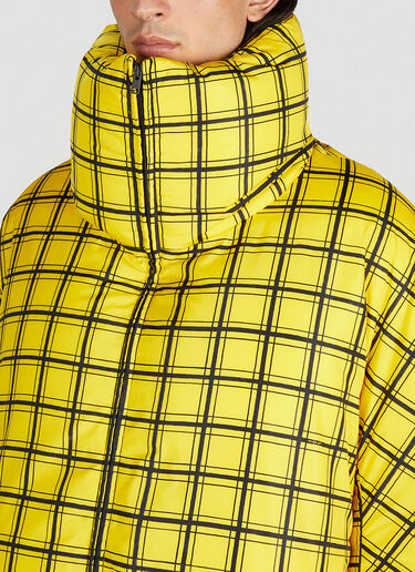 Marni Check Oversized Down Jacket Yellow mni0154005