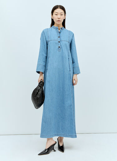 Dries Van Noten Denim Maxi Dress Blue dvn0256003