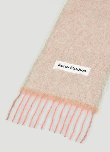 Logo Patch Wool Scarf Acne Studios Logo Patch Wool Scarf Pink acn0254046