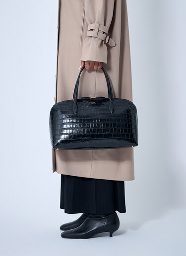 Croc-Embossed Day Tote Bag TOTEME Croc-Embossed Day Tote Bag Black tot0263085