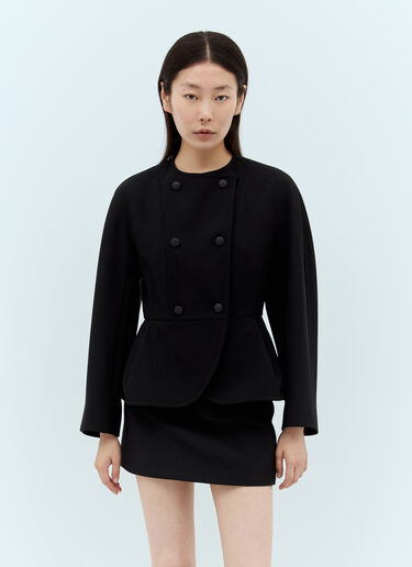 Max Mara Tailored Peplum Jacket Black max0257022