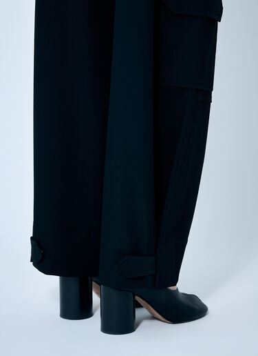 GANNI Solid Twill Suiting Cargo Pants Black gan0259021