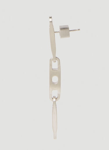 Link Chain Single Earring Rick Owens Link Chain Single Earring Silver ric0251054