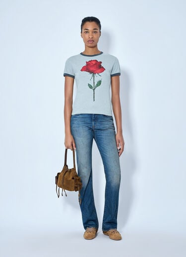 LN-CC® - Acne Studios: Graphic Rose T-Shirt - Grey Acne Studios Graphic Rose T-Shirt Grey acn0265021