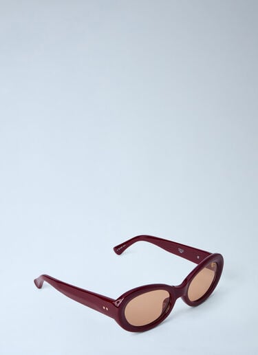 Dries Van Noten Oval Sunglases Red dvn0263051