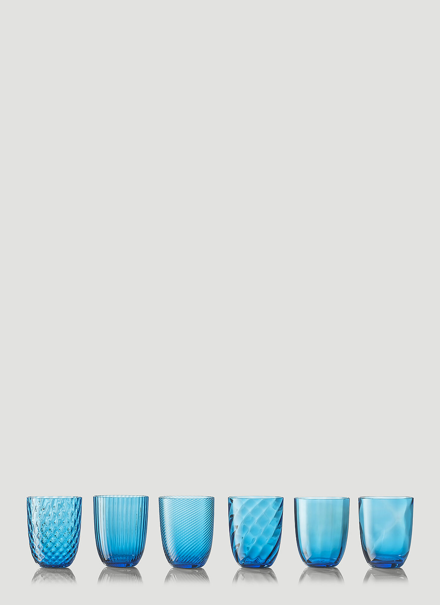 Nasonmoretti Set Of Six Idra Water Glass In Blue