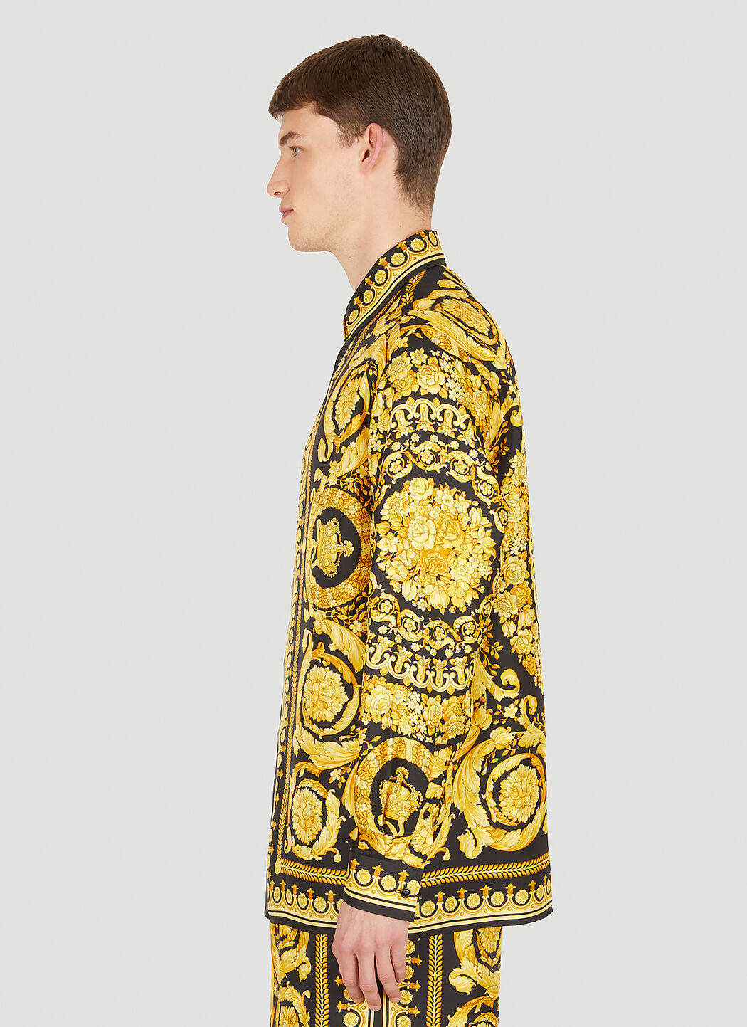 Buttercream silk cheap shirt versace