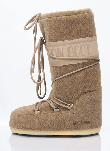 Moon Boot Icon Felt Boots Beige mnb0360004