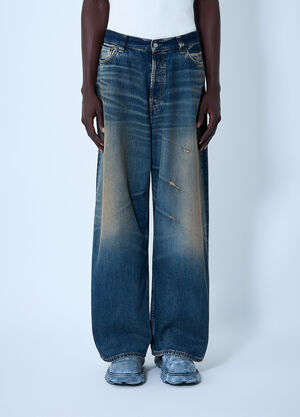 Acne Studios Distressed Five-Pocket Jeans Dark Blue acn0162011