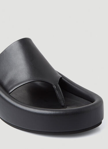 MM6 Maison Margiela Platform Flip Flop Sandals Black mmm0248012
