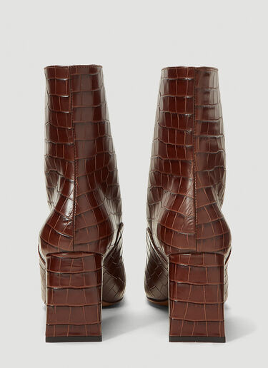 by Far Claude Embossed-Leather Boots Brown byf0241035