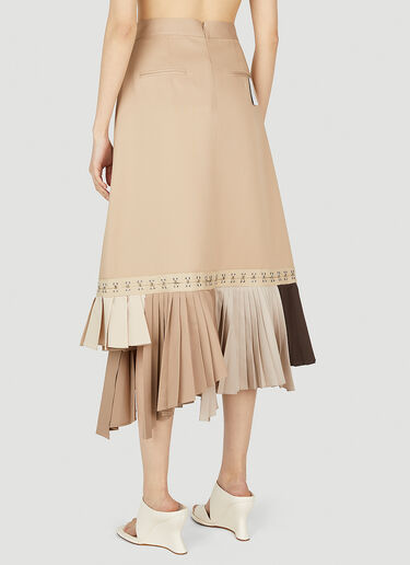 Rokh Hook And Eye Tape Pleat Skirt Beige rok0252007