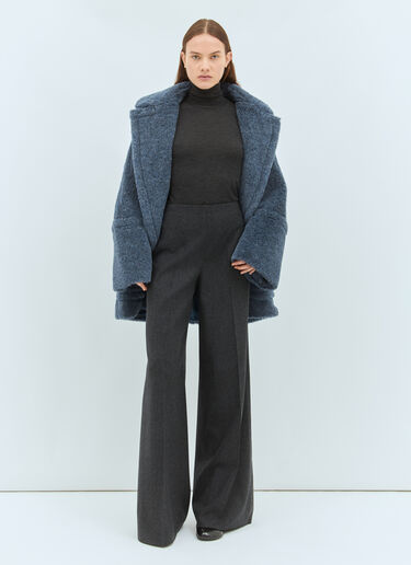 Max Mara 阔腿羊毛毡裤 灰色 max0258043