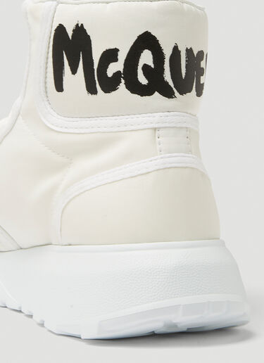 Alexander McQueen Court Graffiti High-Top Sneakers White amq0247095