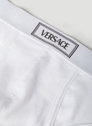 Versace 90S 로고 브리프 화이트 ver0155023