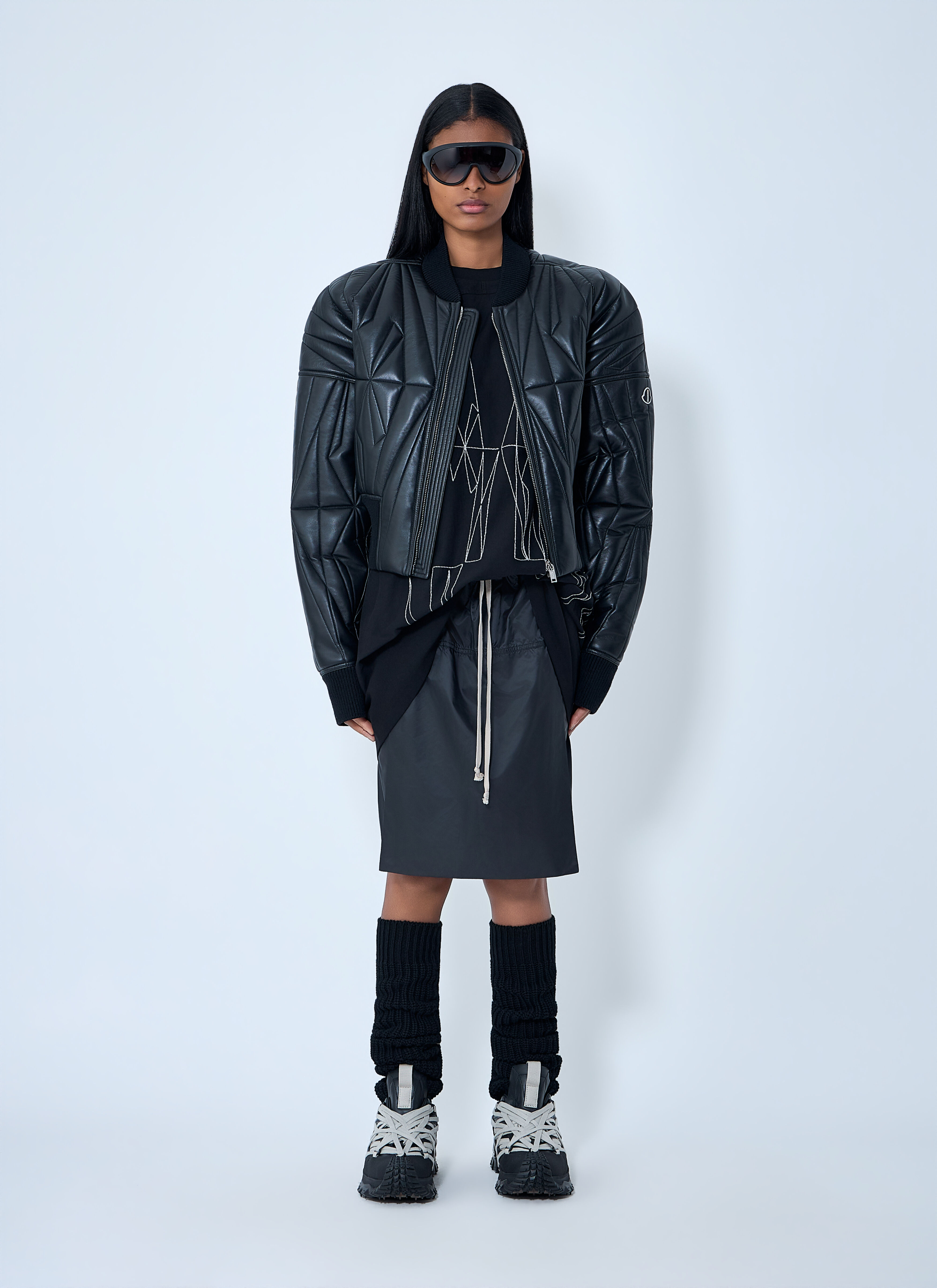 Moncler + Rick Owens レディース ジオカモ・クロップド・キルティング