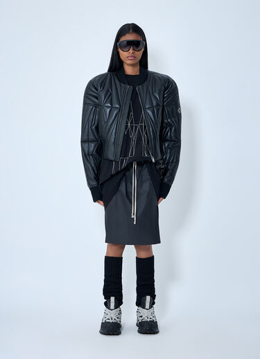 Moncler x Rick Owens Geocamo Cropped Quilted Bomber Jacket Black mcs0363009