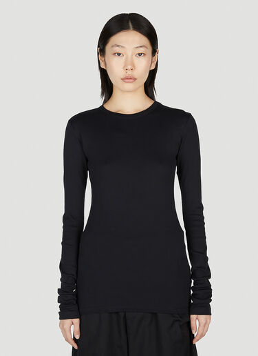 Ann Demeulemeester Fanie Long Sleeve Top Black ann0252007