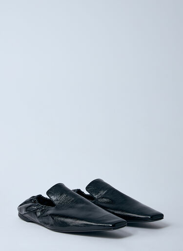 TOTEME Elastic Leather Loafers Black tot0260018