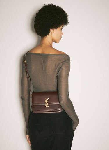 Saint Laurent Solferino Medium Shoulder Bag Burgundy sla0258036