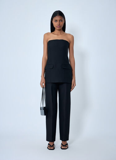 TOTEME Crepe Pocket Top Black tot0263018