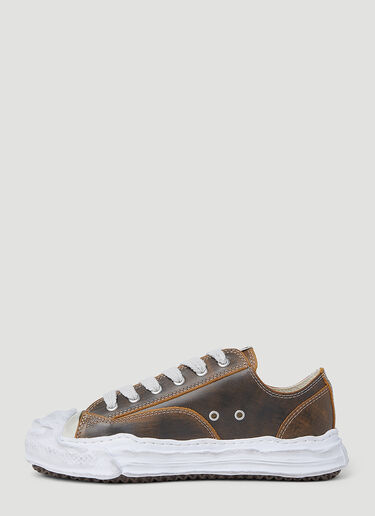 Maison Mihara Yasuhiro Hank OG Sole Leather Low Top Sneaker Black mmy0154019