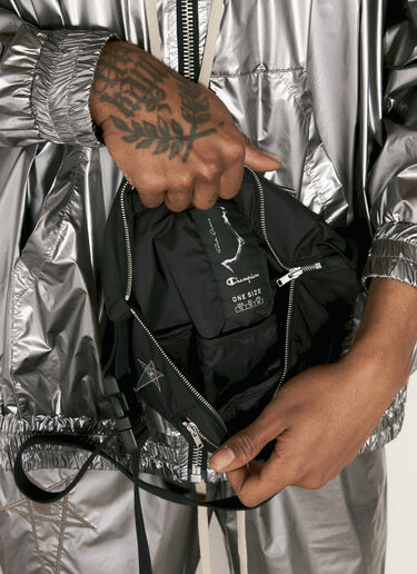 Rick Owens x Champion Logo Embroidery Belt Bag Black roc0157011