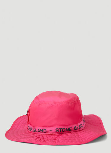 Stone Island Logo Stitch Patch Bucket Hat Pink sto0148097