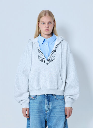 Alexander Wang Shirt Dickie Layered Hoodie Grey awg0264009