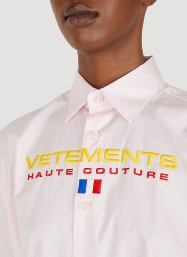 VETEMENTS Haute Couture 徽标衬衫 粉 vet0247014