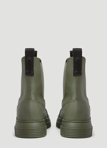 GANNI Rubber City Boots Green gan0253086