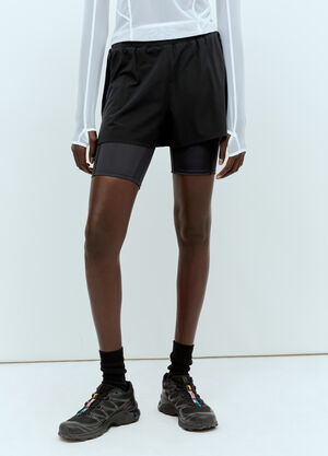 RUNNING ORDER Adasi 8" Double Liner Shorts Black run0354003