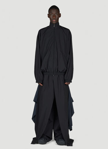 Balenciaga Draped Panel Puffer Jacket in Black | LN-CC®