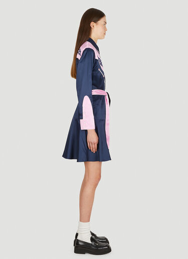 Kenzo Western 花卉连衣裙 蓝色 knz0250032