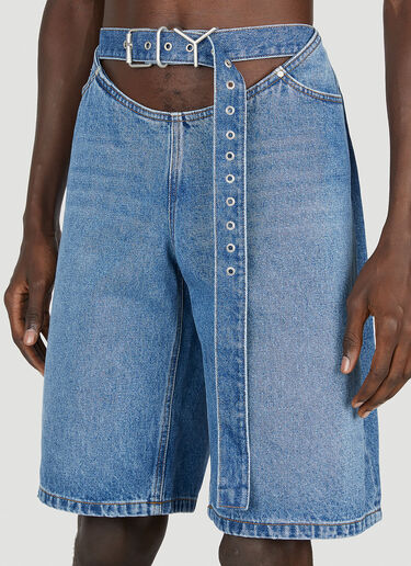 Belt Arc Denim Shorts Y/Project Belt Arc Denim Shorts Blue ypr0152002