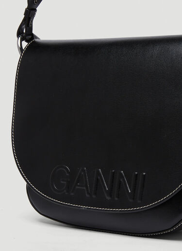 GANNI Banner Saddle 单肩包 黑 gan0249048