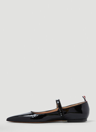 Pointed Thom John Ballerina Flats Thom Browne Pointed Thom John Ballerina Flats Black thb0253025