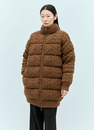 Moncler Wool And Cashmere Down Jacket Navy mon0255003