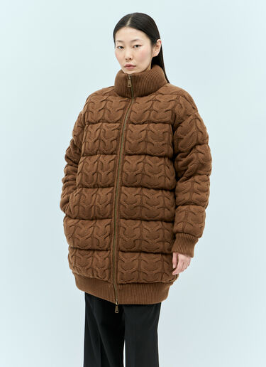 Max Mara Wool And Cashmere Down Jacket Brown max0254057