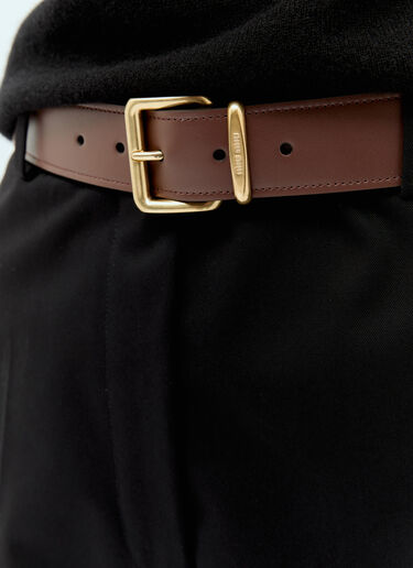 Miu Miu Leather Belt Brown miu0257021