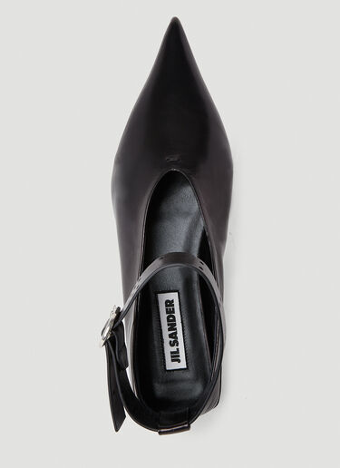 Jil Sander Pointed Ballet Pumps Black jil0253034