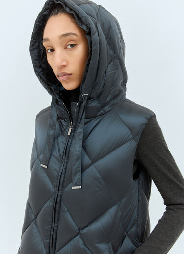 Max Mara Water-Repellent Midi Gilet Blue max0258029