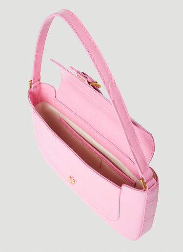 BY FAR Miranda Croc Shoulder Bag Pink byf0252007