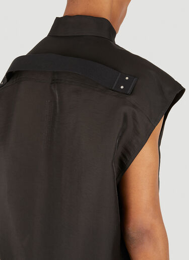 Rick Owens Jumbo Sleeveless Shirt Jacket Black ric0148003