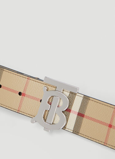 Burberry TB Buckle Check Belt Beige bur0153046