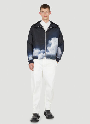 Alexander McQueen Storm Sky Windbreaker Jacket Blue amq0149016